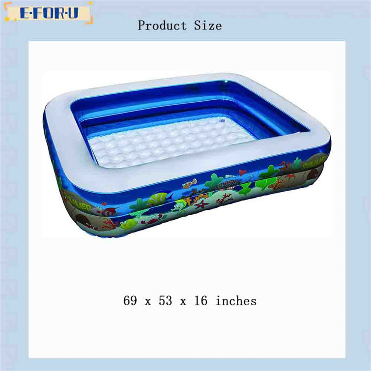 E.FOR.U 1'4" x 5'9" x 4'5" Plastic Kiddie Pool Wayfair